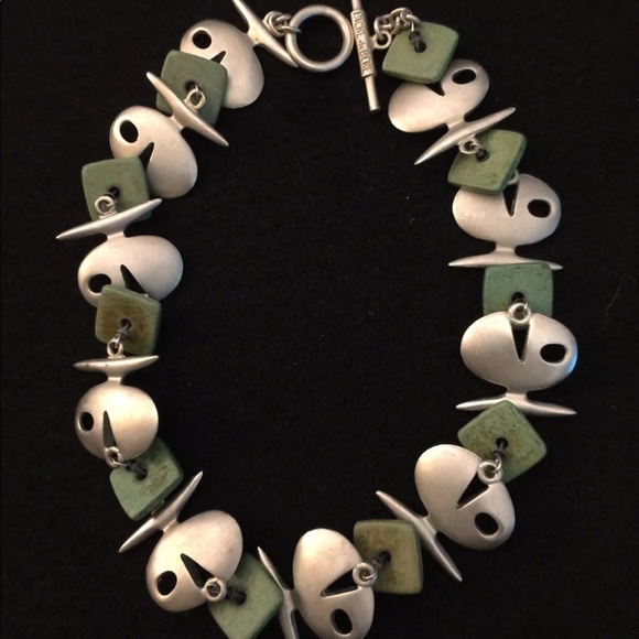 BICHE DE BERE PARIS Vintage Art Collar Statement Necklace 18” - Picture 10 of 10